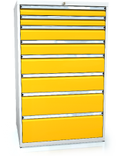 Dílenská zásuvková skříň 1373 x 860 x 750 - 8x zásuvka